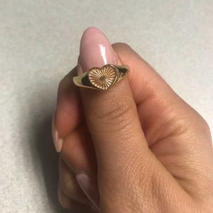 Size 8 Gold Heart Ring from Wanderlust + Co
